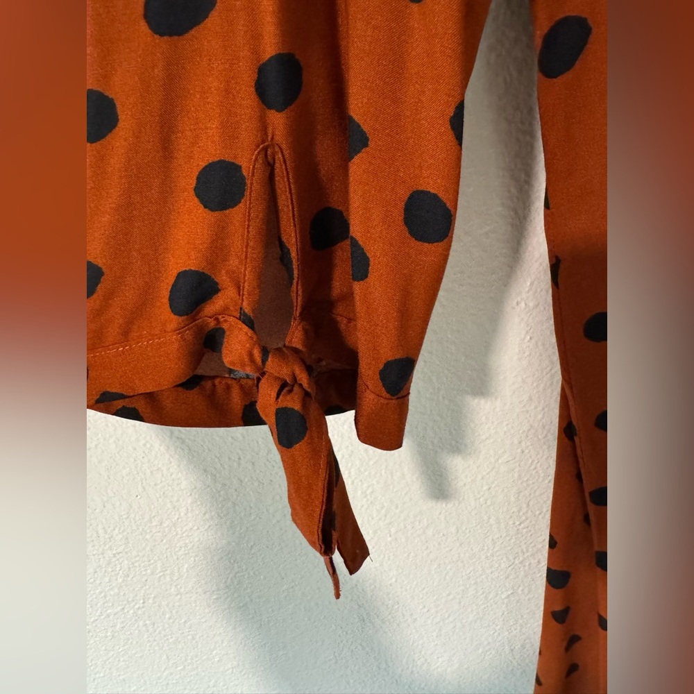 Primark Leopard Dot Button Down Shirt Dress 12 - Picture 3 of 4